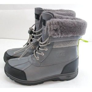 UGG BOOTS‎ BUTTE II CWR METAL UGG PRINT LEATHER SIZE YOUTH 4 FIT'S WOMEN'S 6